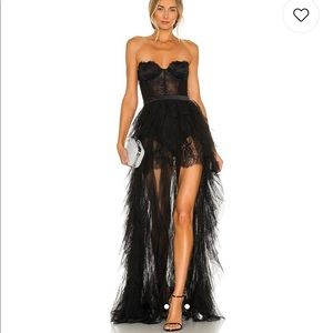 For Love and Lemons Bustier Black Tulle Gown
Dress S